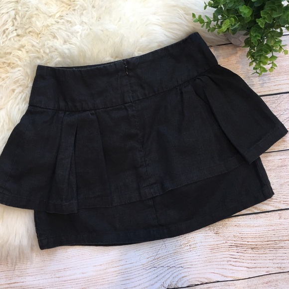 Forever 21 black linen layered ruffle mini skirt - Picture 7 of 7